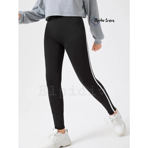 Legging List Stripe Anak 5-14 Tahun Bahan Spandex Premium / Lejing Anak List stripe