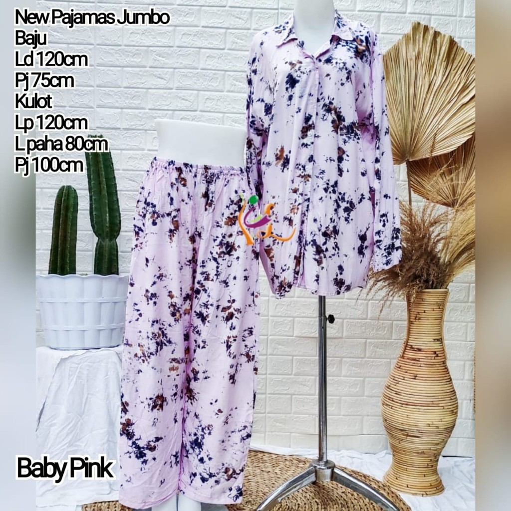 Setelan Pajamas Smoke Tie dye LD 120 Set piyama