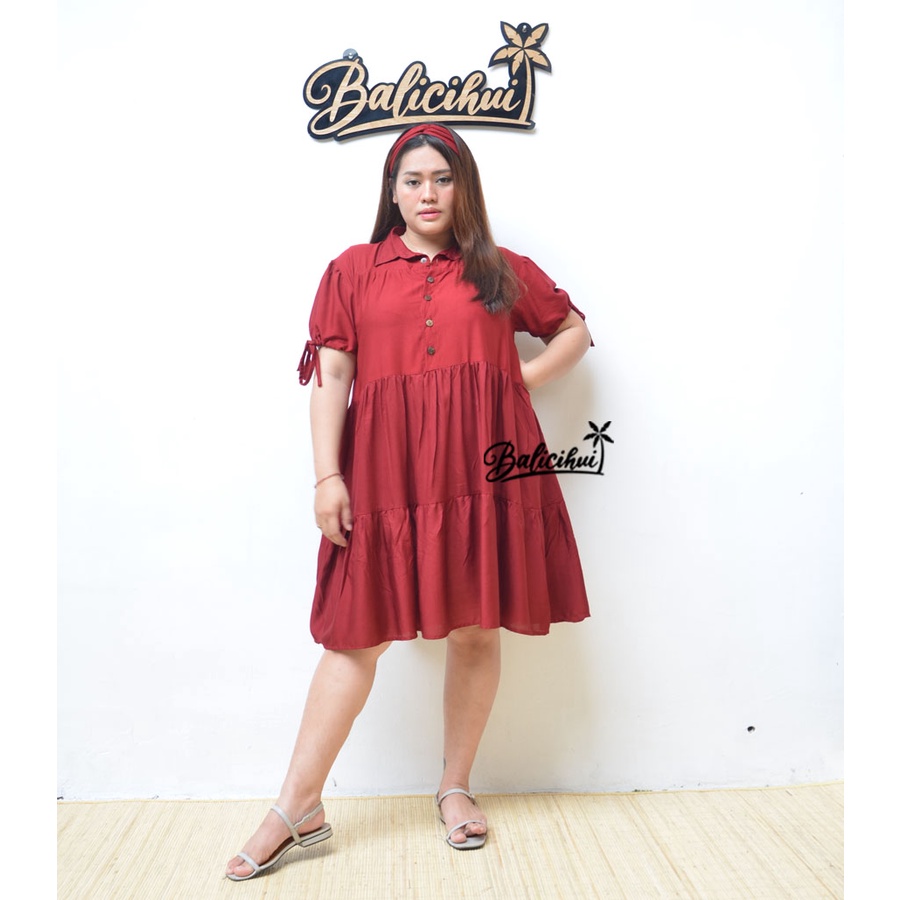 Balicihui Dress Keana Dress Plus Size Big Size Jumbo Busui Friendly Free Bandana