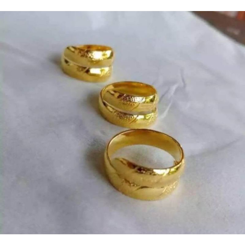 cincin belah rotan lapis emas 24k