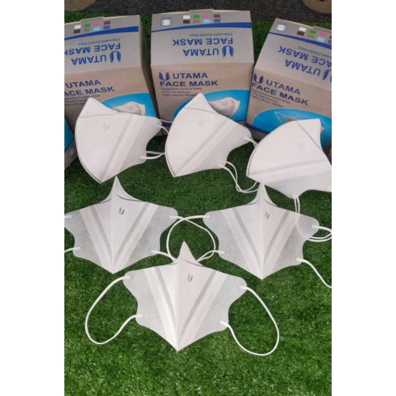 Masker Duckbill Utama | Masker Duckbill isi 50 Hitam Putih Mix Warna