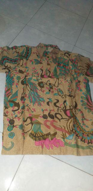 Promo , Baju Kemeja Batik Modern Hitam/abu/merah/coklat/ungu/biru