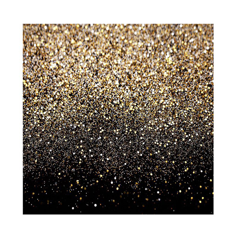 Kain Background Dengan Motif Polkadot Warna Hitam Dan Emas Hiasan Glitter Untuk Properti Foto Shopee Indonesia