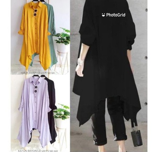 Tunik katun rayon jumbo ld 120 cm