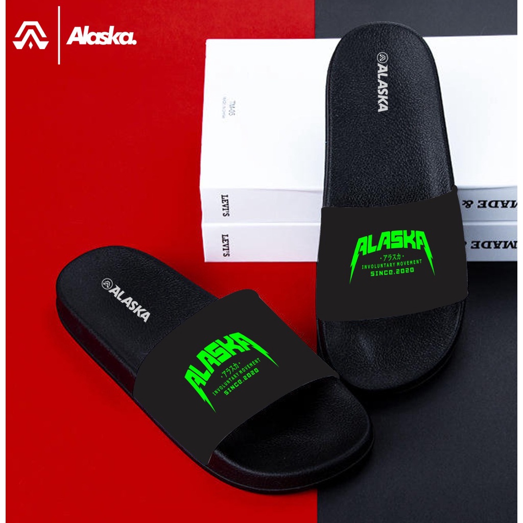 Sandal Slop Pria Dewasa Motif Printing Since2020 Green