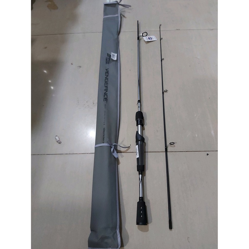 joran abu garcia vengeance 150 165 180 198  cm ring fuji - Joran spinning baitcasting