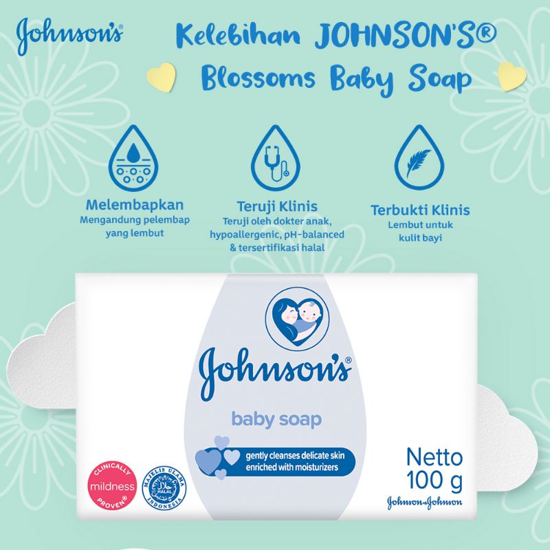 Johnsons Baby Soap 100g (Sabun Batang)