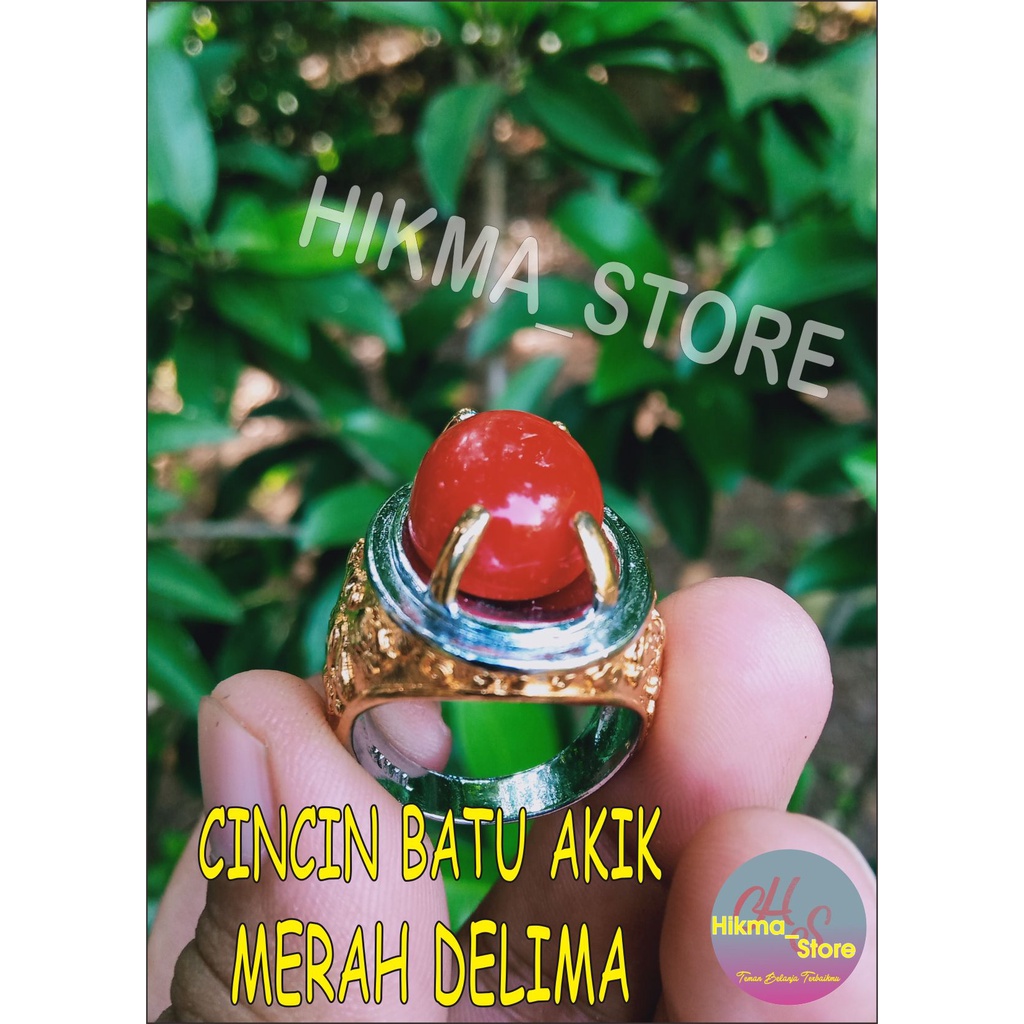 CINCIN BATU AKIK MERAH DELIMA (S)