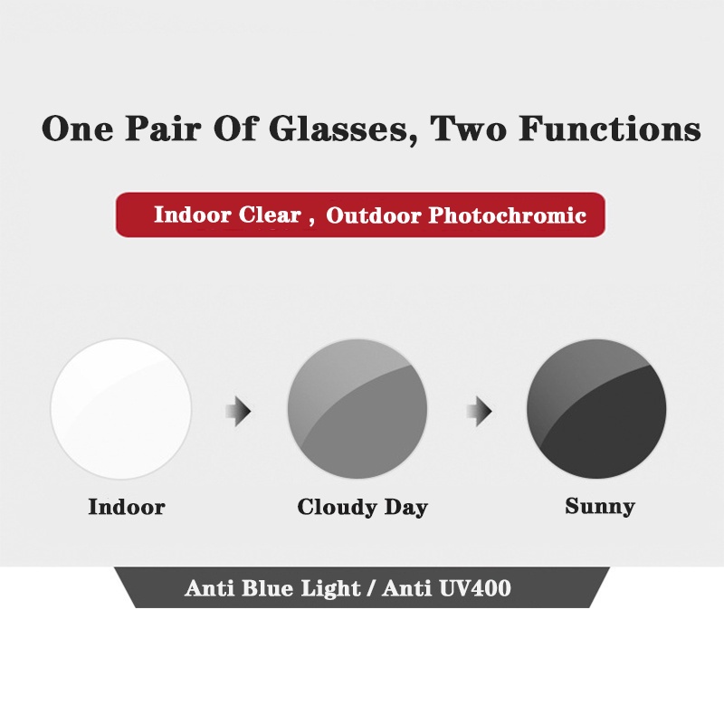 Kacamata Photochromic Anti Radiasi Anti Blue Light Untuk Pria Dan Wanita