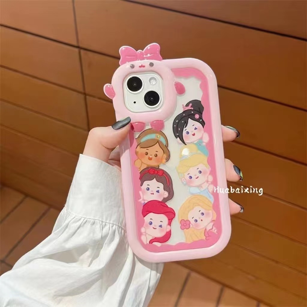 Case TPU Shockproof Motif Princess Untuk iPhone 13 13pro 13prm 11 7Plus 8Plus Xr XS 13 12pro Max