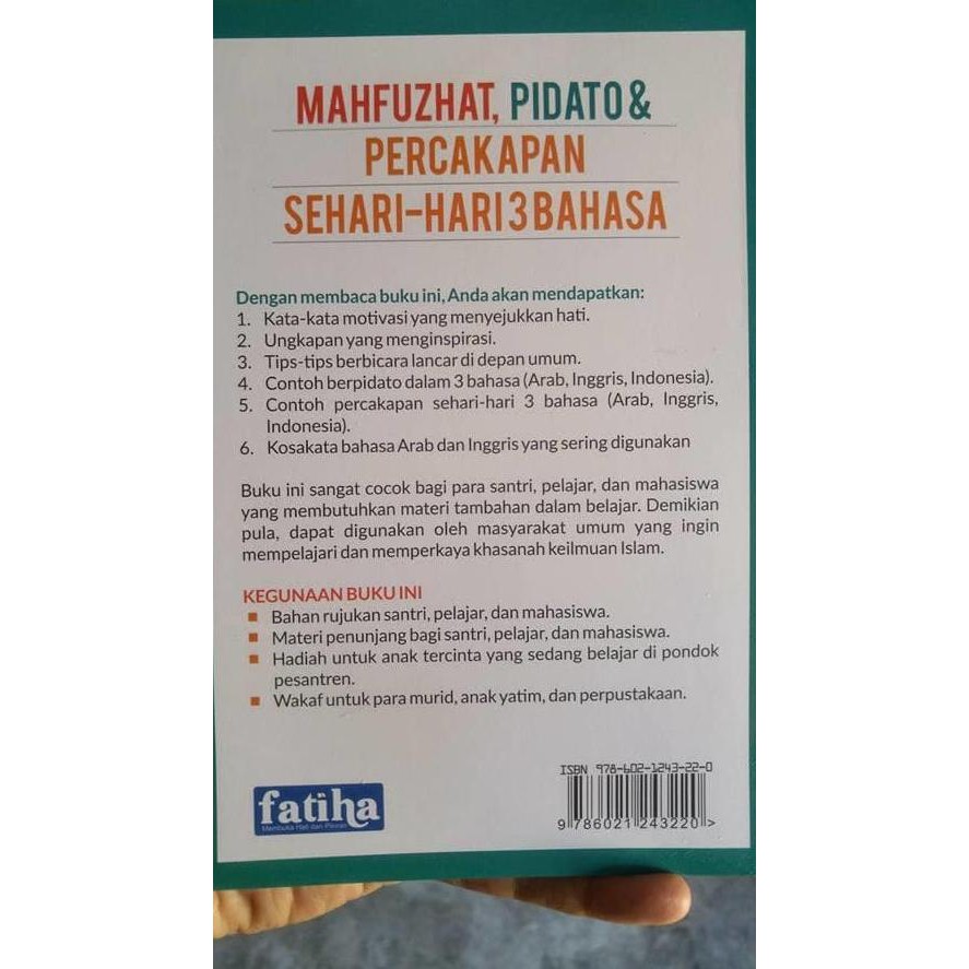 Dksp 282 Buku Mahfuzhat Pidato Percakapan Sehari Hari 3 Bahasa