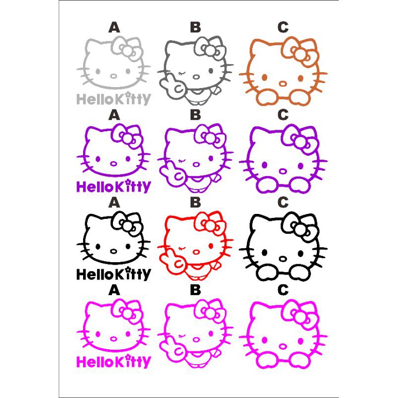 STICKER KEPALA HELLO KITTY CUTTING