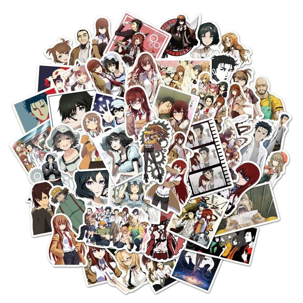 Mxbeauty Steins Gate Stiker Laptop Lucu Tahan Air Dekorasi Stiker Perekat Diri Alat Tulis Stiker Kartun Ponsel Dekorasi Graffiti Stiker