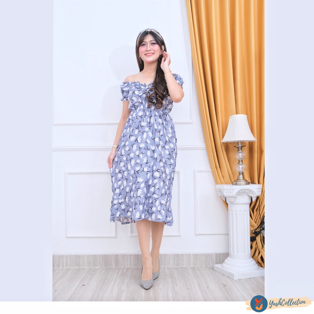 YashCollection Daster Casandra Daster Kekinian Fit XL-Casa Naura Abu