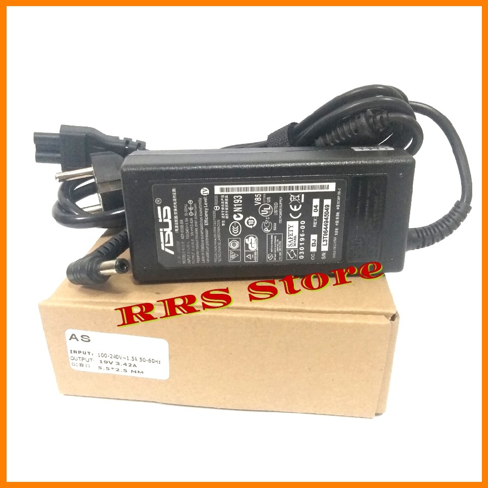 ADAPTOR CHARGER LAPTOP ASUS A43 A43E A43U A43F A43S K43S -ADAPTOR ASUS 19V 3.42A 5.5x2.5mm Asus A6 Series: A6000, A6000N, A6000Ne, A6000Rp, A6000U, A6000Vc, A6F, A6JC, A6JM, A6KT, A6M, A6N, A6Ne, A6Rp, A6T, A6TC, A6U, A6Vc Asus A8 Series: A8E, A8F, A8FM,