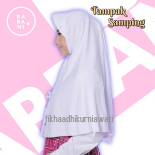 Rabbani Kerudung Hijab Sekolah Amira Pita Depan Ukuran S  M 