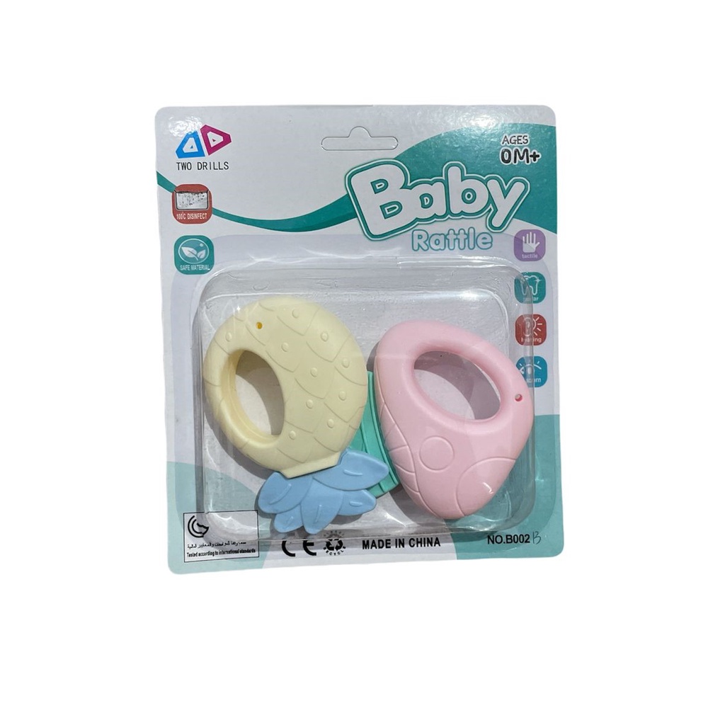 Mainan Anak BABY RATTLE ISI 2 Mainan Edukasi Mainan Gigit Bayi Toy
