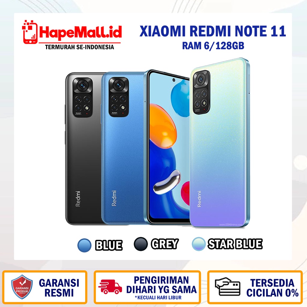 XIAOMI REDMI NOTE 11 RAM 6/128GB GARANSI RESMI TAM TERMURAH