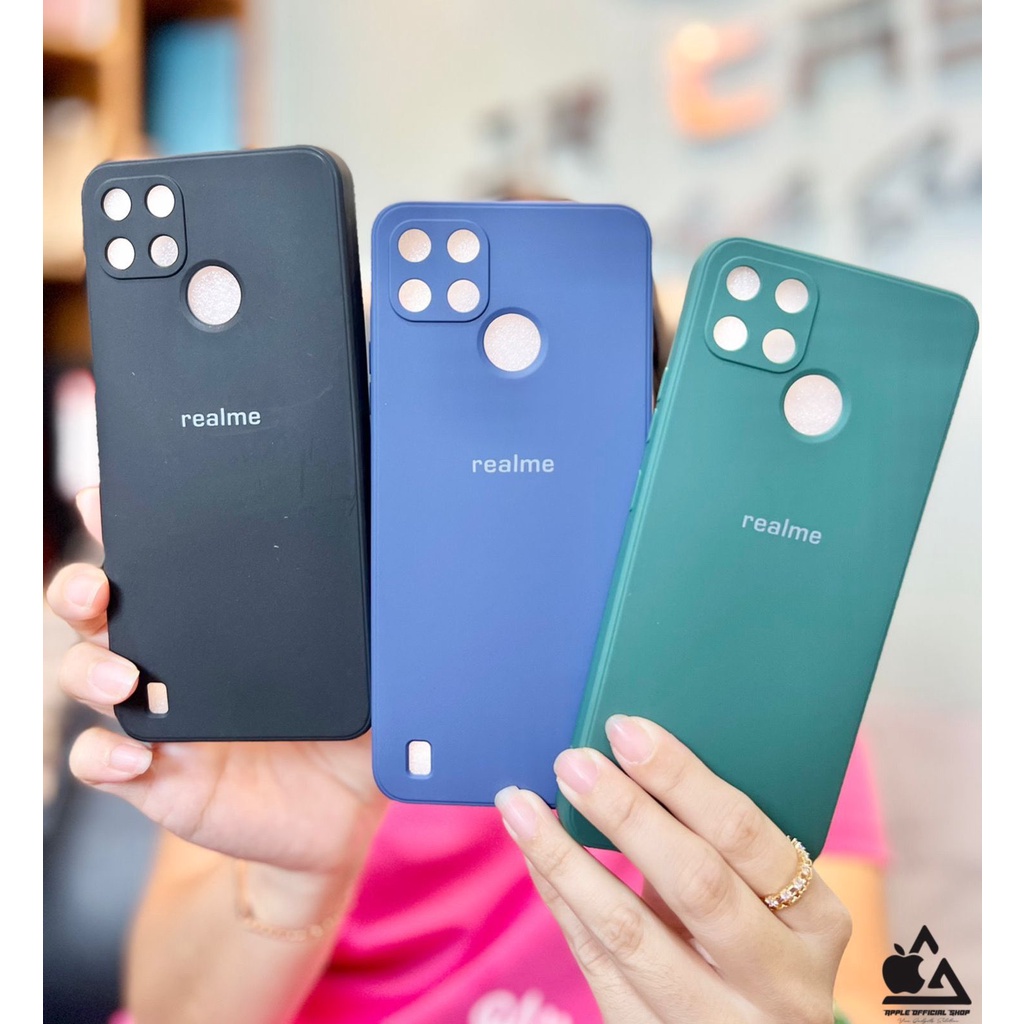 OFTCASE WARNA LOGO REALME C21Y 9 4G 9 PRO 9 PRO+ SOFT CASE POLOS With Logo Silicone Silikon Hardcase Cover Camera Protection