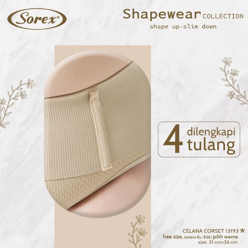 Sorex CC 13193 Celana Corset Pelangsing Shapewear Collection Extrasize Jumbo Setara Ukuran EL-EQL