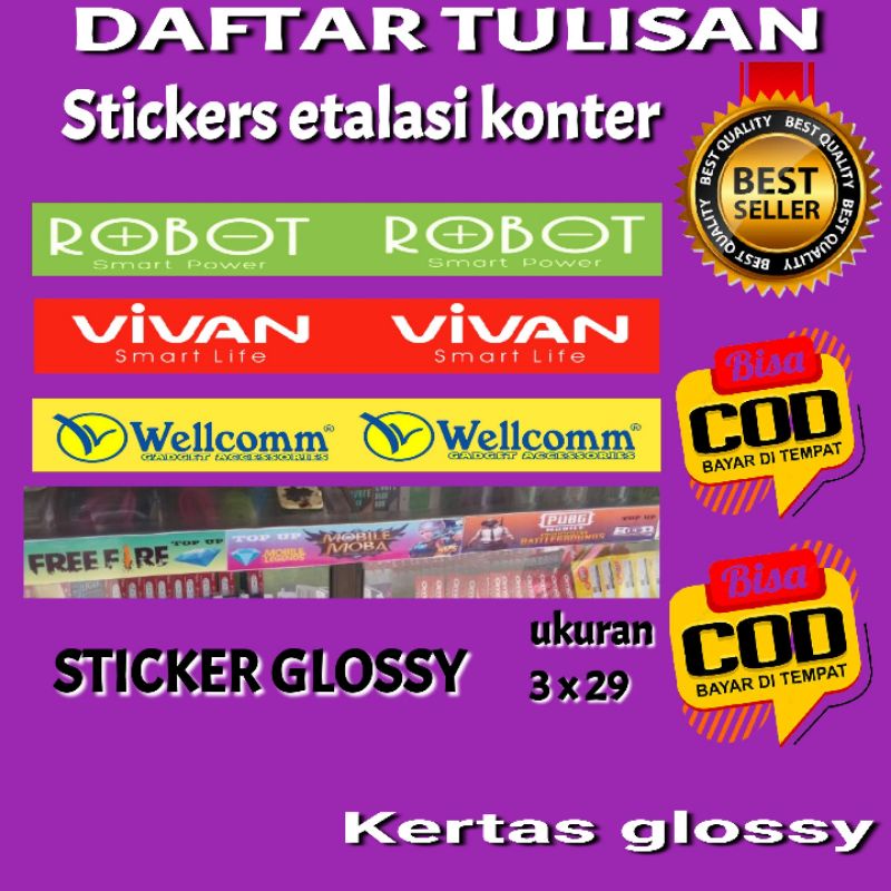 

sticker etalasi konter dan phoncel b38