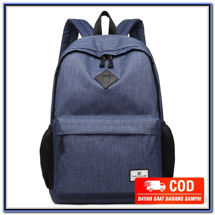 Tas Ransel Gendong Gemblok Pria Besar Laptop Kuat Gym Nyaman Impo UQ287 Navy Club Tas Ransel-Tas La