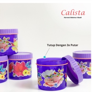 Toples Set Calista Tonam 7 in 1 / Toples Set Plus Nampan / Toples Bulat / Toples Plastik