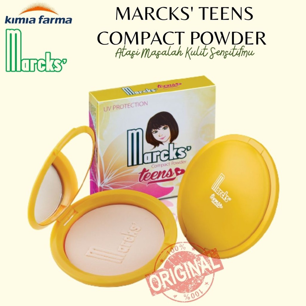 MARCKS' TEENS COMPACT POWDER / BEDAK PADAT 12GR GRATIS REFILL