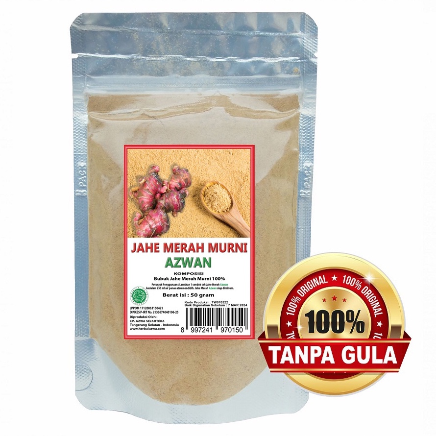 

Jahe Merah Murni Azwan 100% Tanpa Gula