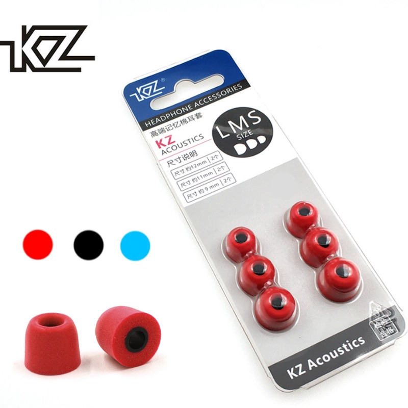 Kz Upgrade 3 Pasang / 6pcs Eartips Memory Foam Peredam Suara Untuk Earphone Kz