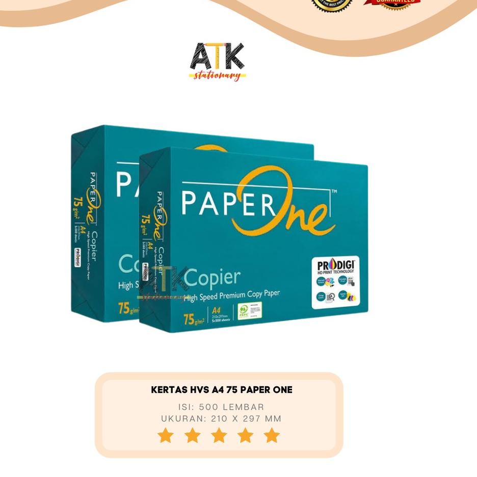 

Berkualitas Kertas Fotocopy A4 75 Gram Paper One atk 시