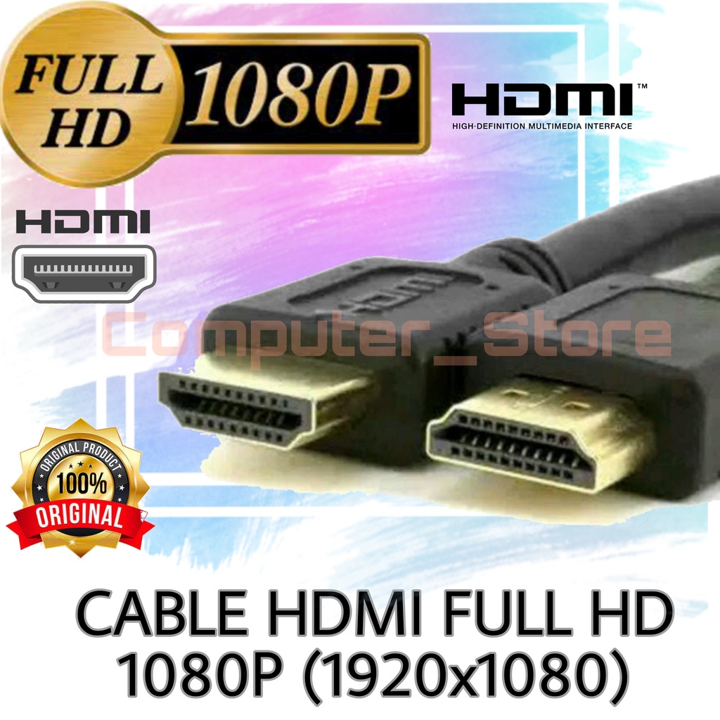 Kabel HDMI to HDMI 3 Meter Full HD 1920 x 1080p Cable HDMI Versi 1.4 Untuk PC CPU Monitor TV Setupbox PS Playstasion