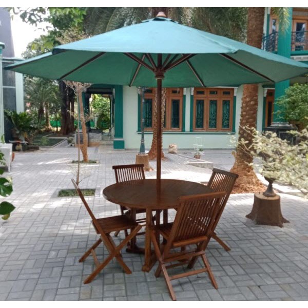 Jual Meja dan Kursi Kayu Jati Payung Taman Outdoor | Shopee Indonesia