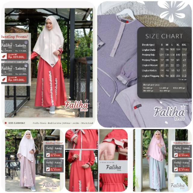 PROMO BUNDLING GAMIS SET KHIMAR YASMEERA / PEMBELIAN SATU SET FALIHA DRESS DAN LAKSITA KHIMAR / SALE