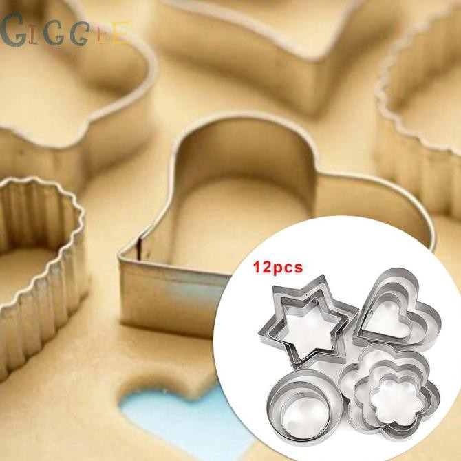 

Top 12Pcs Cetakan Fondant Kue Biskuit Bentuk Hati Bintang Bunga B Olshop.Brussel