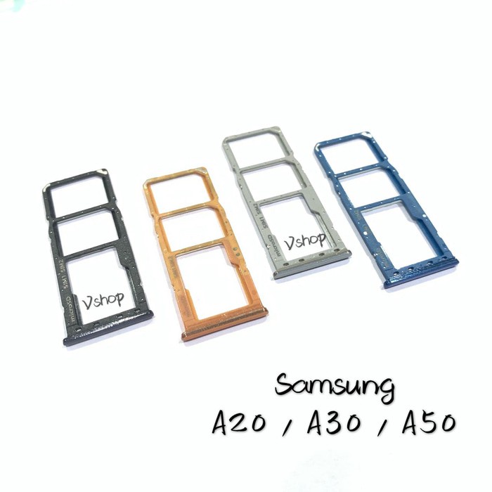 Simtray Sim Tray Tempat Dudukan Slot Sim Card Simcard Samsung A20 A205 - A30 A305 - A50 A505