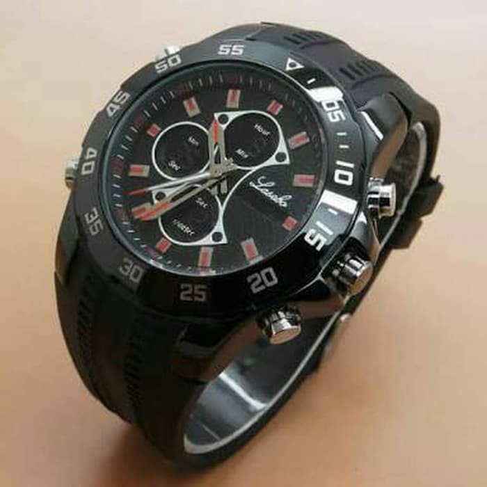 Jam Tangan Lasebo Original Pria Tali Karet