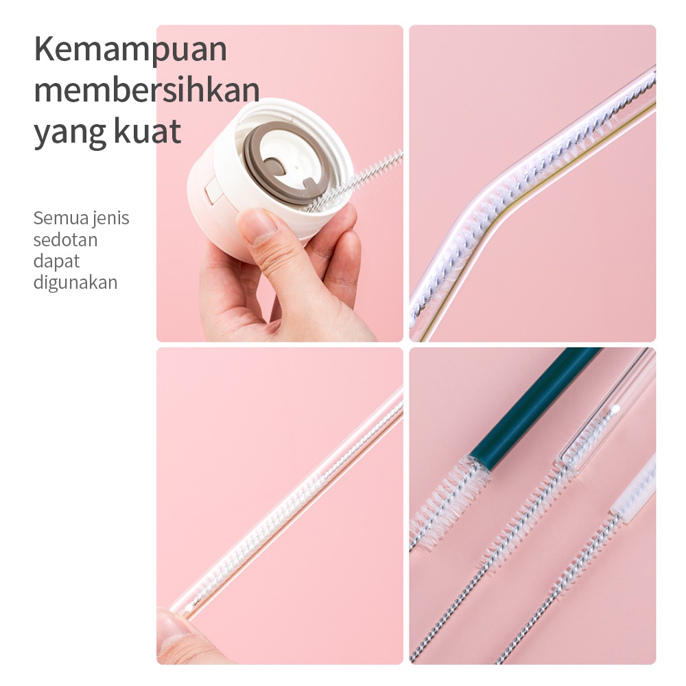 Halobaby Sikat Pembersih Sedotan Stainless Brush Pembersih Sedotan