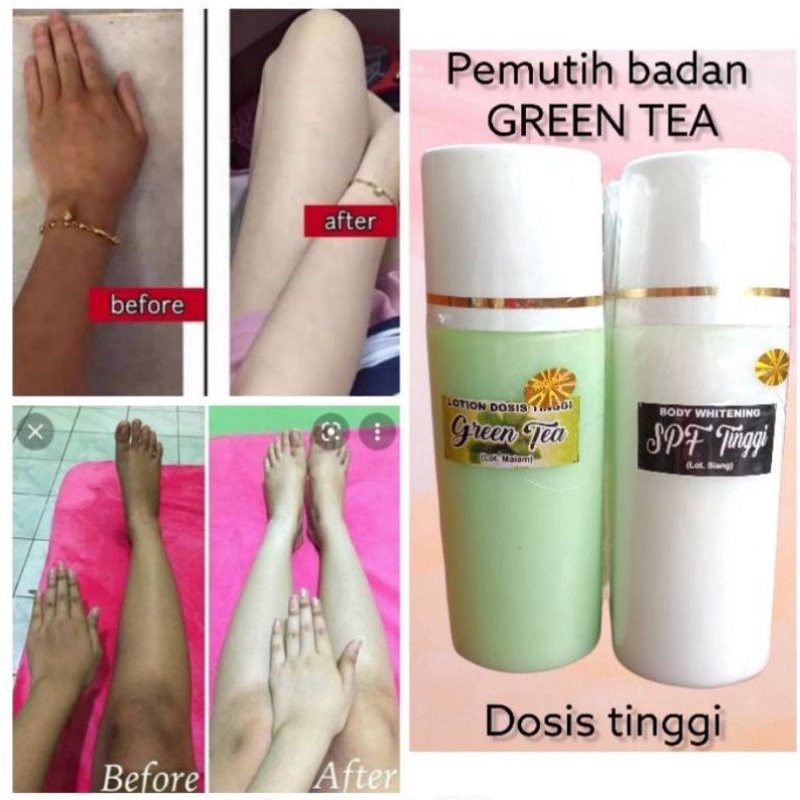 HB PEMUTIH BADAN SUPER green tea/HB dosting ampuh(original)