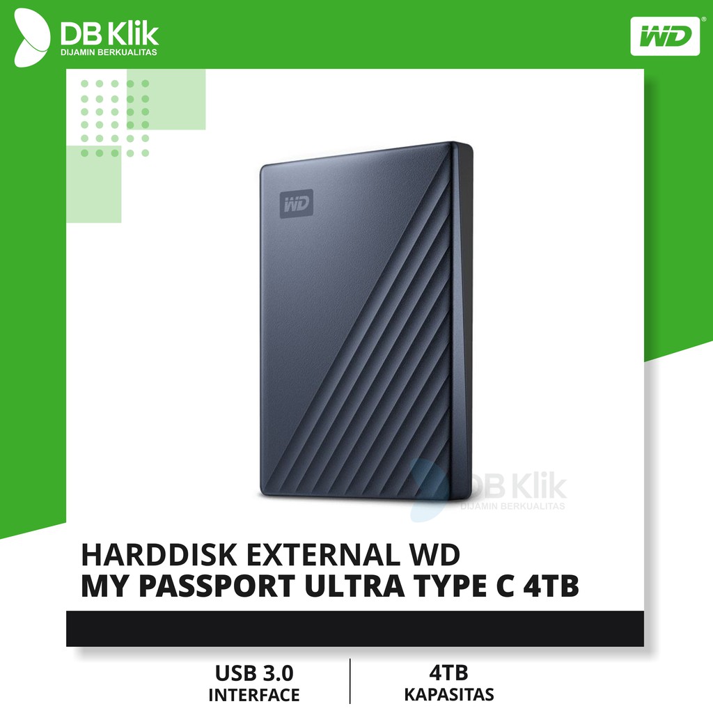 Harddisk External WD My Passport ULTRA 4TB TYPE C &quot; Passport ULTRA 4TB &quot;