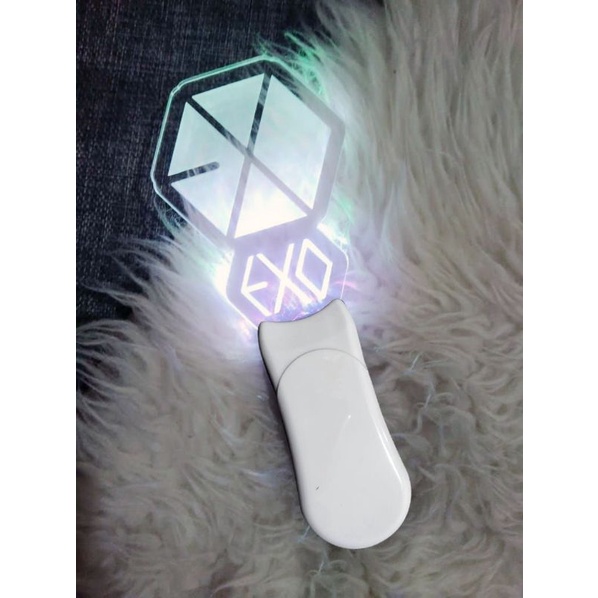 LIGHTSTICK FANMADE MULTI COLOUR HANDLE PUTIH BISA CUSTOM KPOP BTS BLACKPINK NCT ASTRO ITZY EXO
