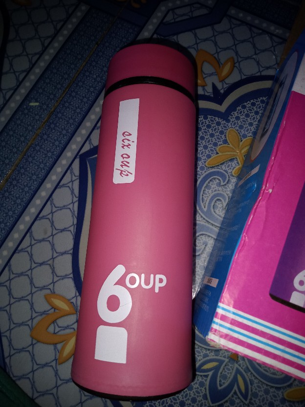Botol Minum Kaca Six Oup 450ml Beling Cover Plastik 6oup Logo