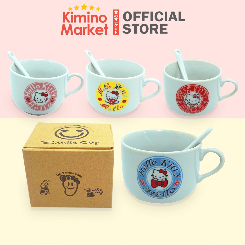 Gelas Keramik Mug Kaca Kopi Teh susu Hello Kitty Lucu Cocok Untuk Kado