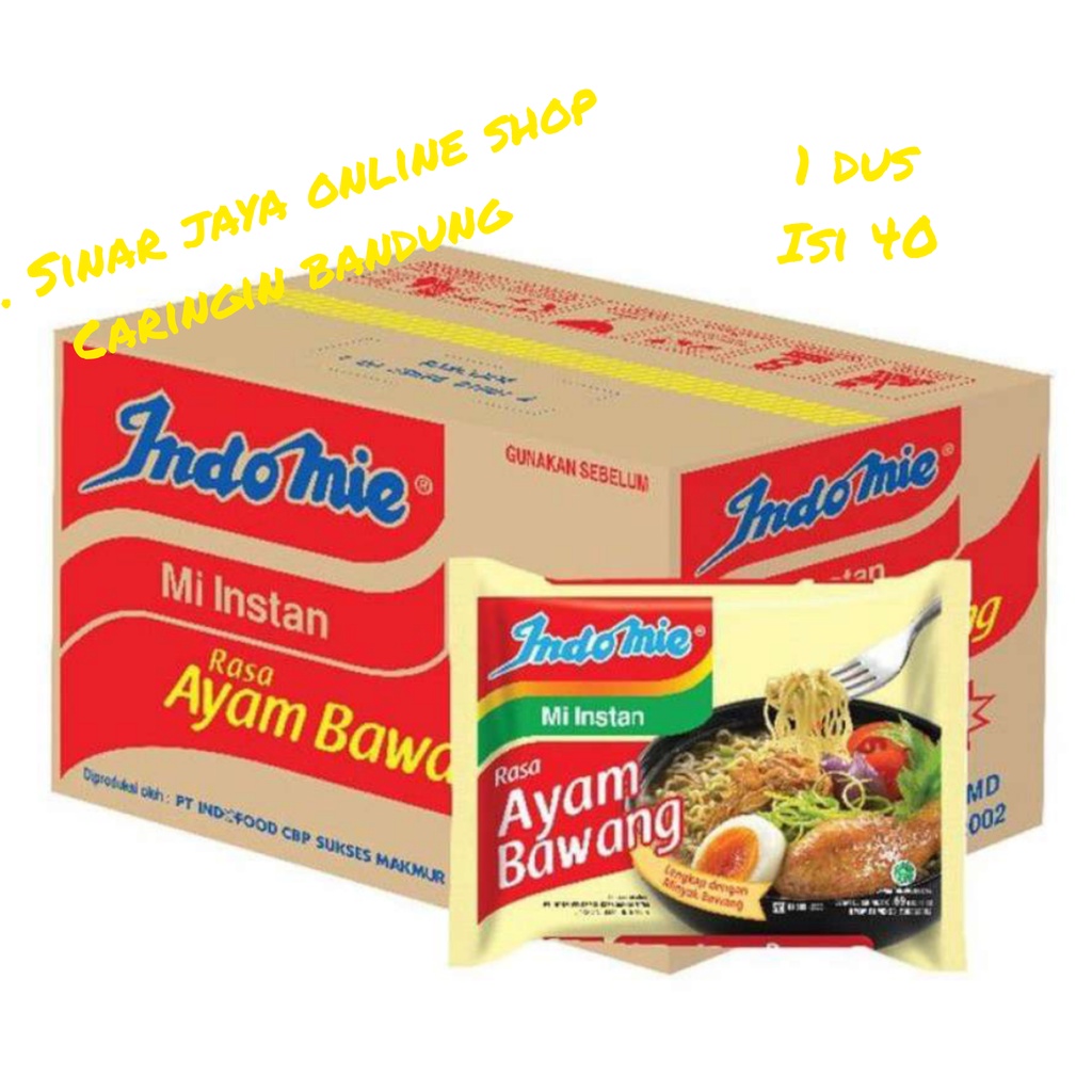 

Indomie Ayam Bawang 1 DUS Isi 40 Pcs PD Sinar Jaya Online Shop Caringin Bandung