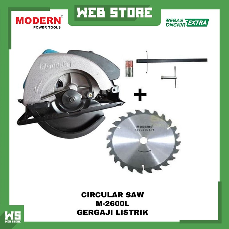 Mesin Potong Kayu Circular Saw Modern Gergaji Listrik M2600L 7"