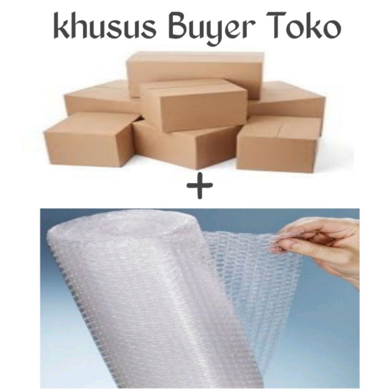 

Bubble Wrap + kardus Packing tambahan khusus Buyer toko