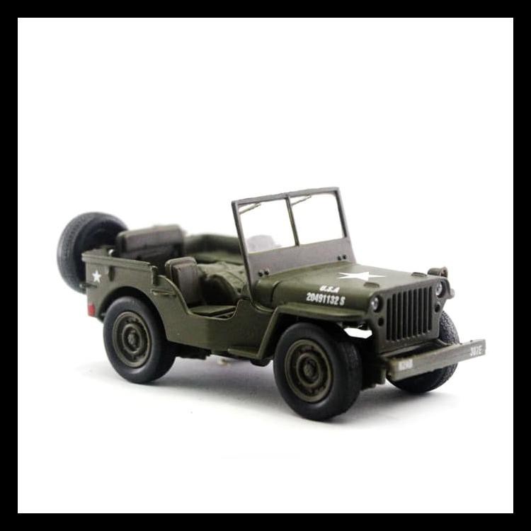 Diecast Miniatur Mainan Mobil Jeep Willys Terjamin