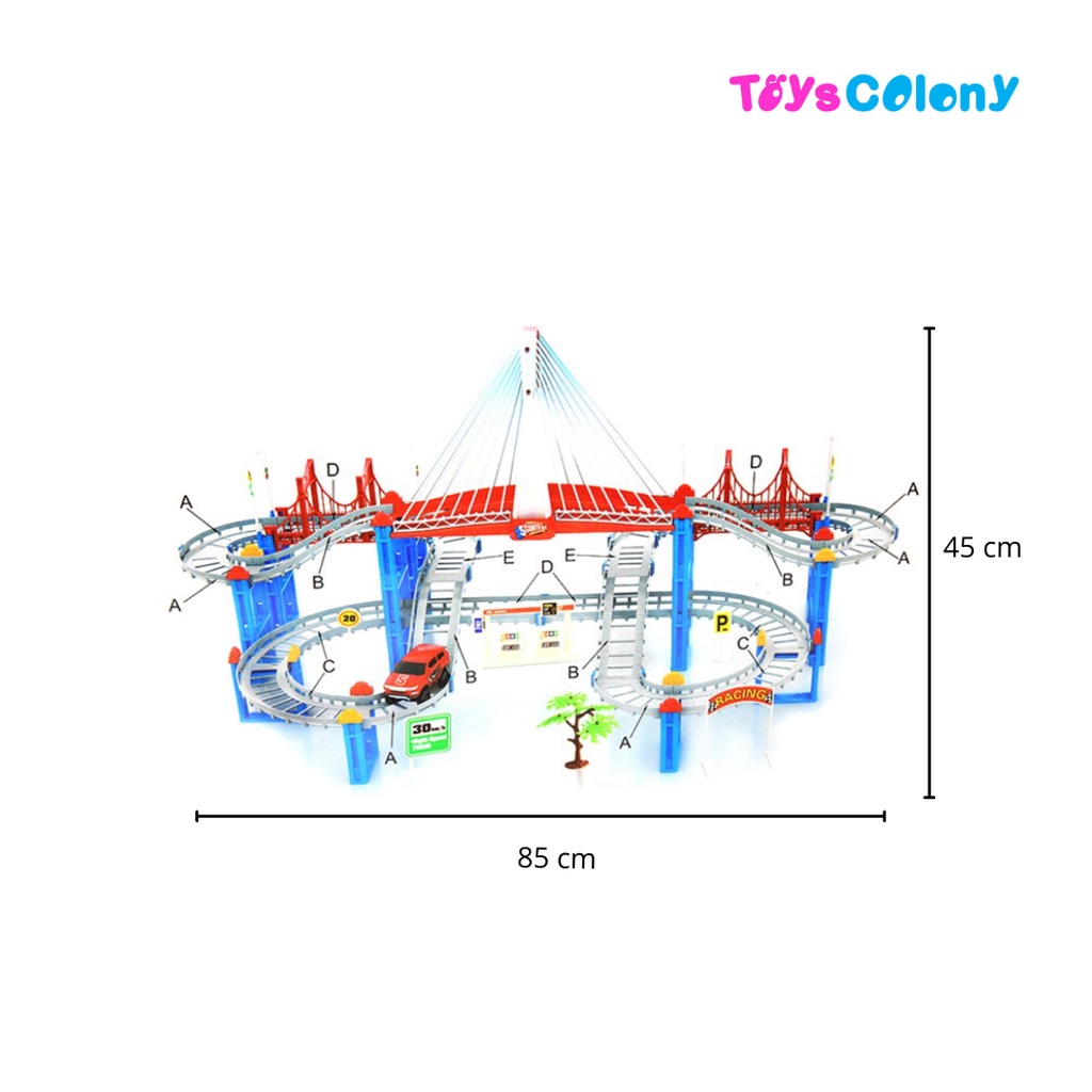 Dream Of Track Car Contest Play Set 106Pcs 899-50 Bukan Hot Wheels