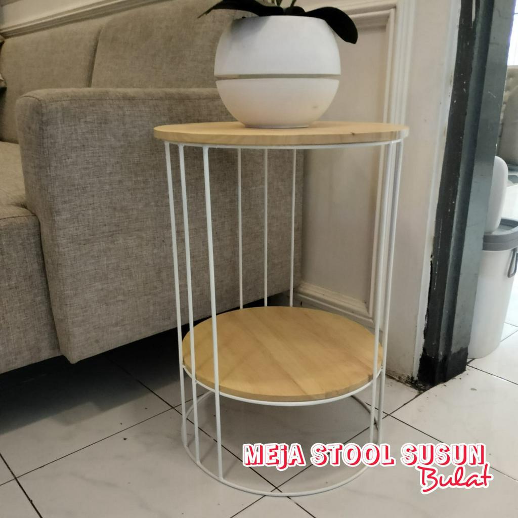 meja stool susun bulat | meja kopi minimalis