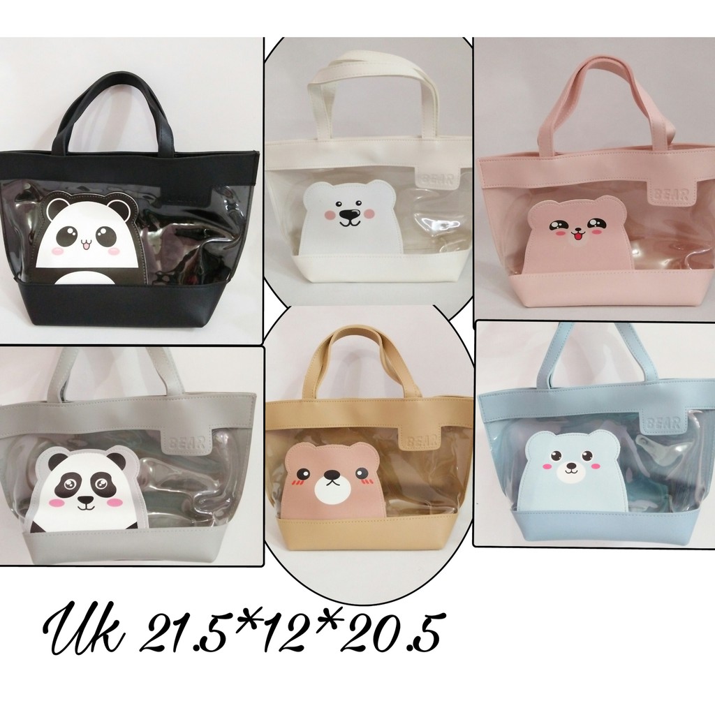 Tas Jinjing Wanita Pouch Bear Trans